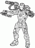 coloring picture of war machine James Rupert Rhodes